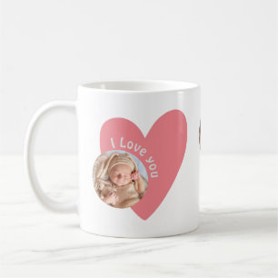 Taza De Café Personaliza el regalo para bebés con 4 fotos y men