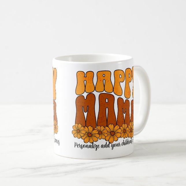 Taza De Café Personaliza Happy Mama Browns (Anverso derecho)