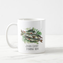 Taza De Café Personaliza la pesca con suerte | Pike y Perch