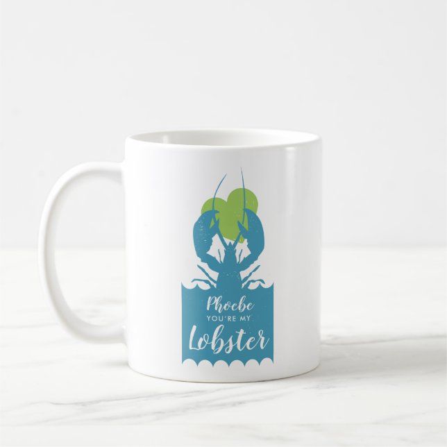 Taza De Café Personaliza tu eres mi peluquera Valentine azul Mu (Izquierda)