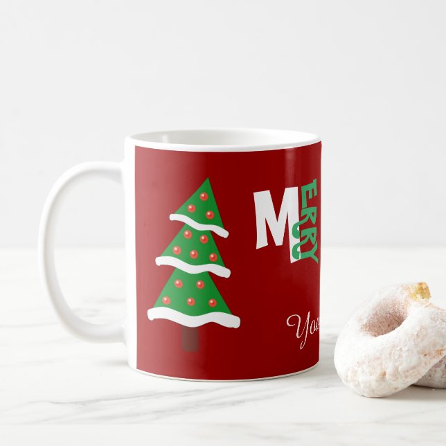 Taza De Café ¡Personaliza una Navidad noble para ti! (Con donut)