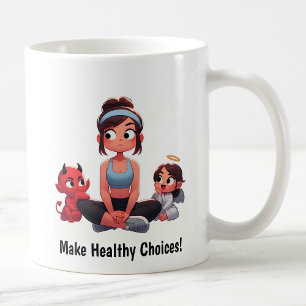 Taza De Café Personalizable Angel vs. Devil Fitness Mug
