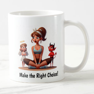 Taza De Café Personalizable Angel vs. Devil Fitness Mug