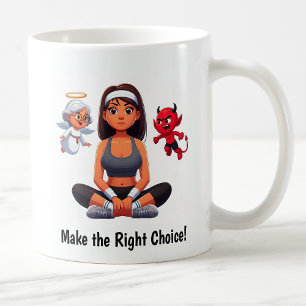 Taza De Café Personalizable Angel vs. Devil Fitness Mug