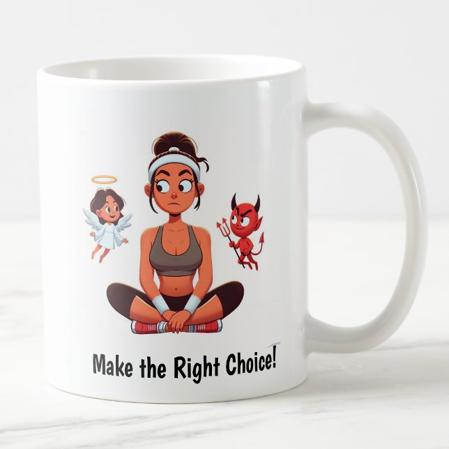 Taza De Café Personalizable Angel vs. Devil Fitness Mug (Subido por el creador)