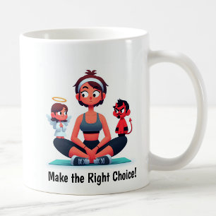 Taza De Café Personalizable Angel vs. Devil Fitness Mug
