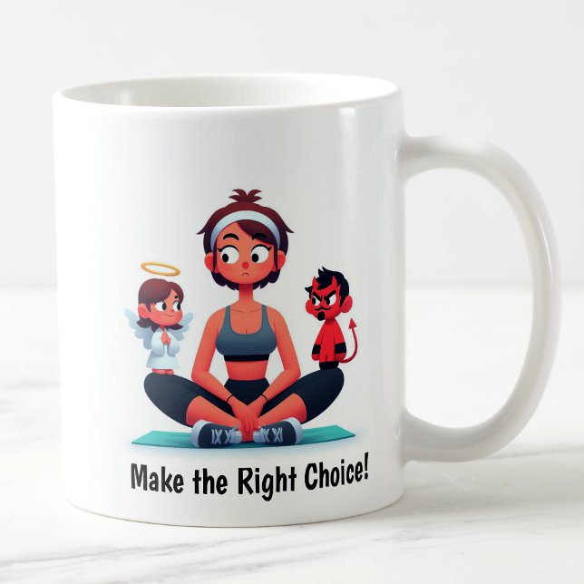Taza De Café Personalizable Angel vs. Devil Fitness Mug (Subido por el creador)