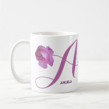 Personalizable Angela nombre bonito rosa rosa flor