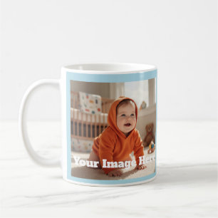 Taza De Café Personalizable azul cielo moderno