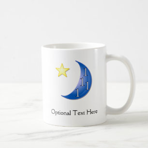 Taza De Café Personalizable azul de la luna