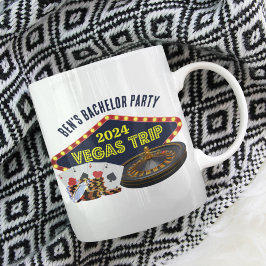 Taza De Café Personalizable Bachelor Party Las Vegas Trip Casin