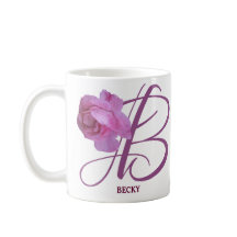 Personalizable Becky nombre flores rosadas boho