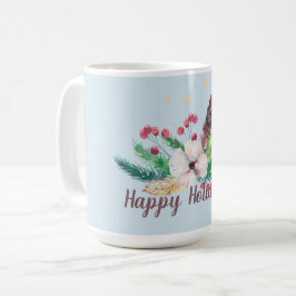 Taza De Café Personalizable Boho Winter Bouquet