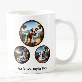 Taza De Café Personalizable Bulldog inglés cachorro