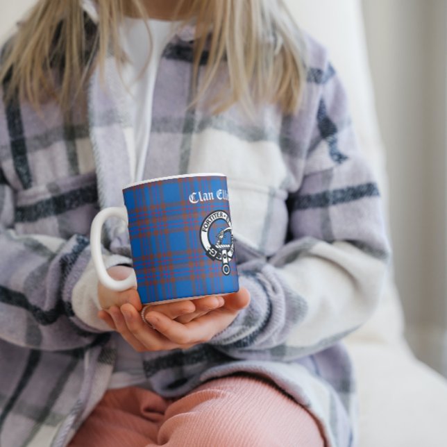 Taza De Café Personalizable Clan Elliot Escudo Badge & Tartan (Subido por el creador)