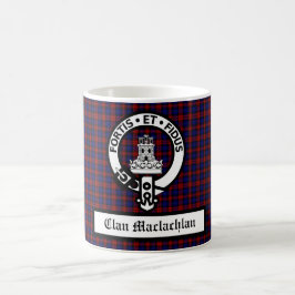 Taza De Café Personalizable Clan Machlachlan Escudo Badge & Tar