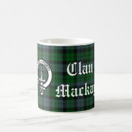 Taza De Café Personalizable Clan Mackay Escudo Badge & Tartan