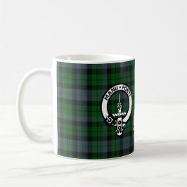 Taza De Café Personalizable Clan Mackay Escudo Badge & Tartan