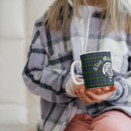 Taza De Café Personalizable Clan MacLaren Escudo Badge & Tartan