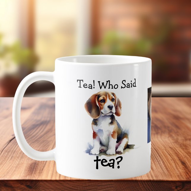 Taza de café personalizable con foto de mascota BE (Sweet Keepsake of your Beagle Days, personalize)