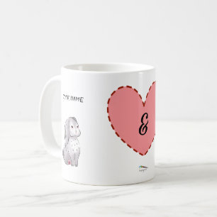 Taza De Café Personalizable Conejo Fox Pareja Mug