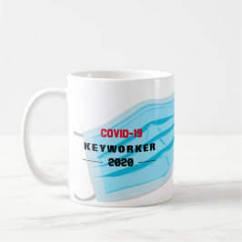 Taza De Café Personalizable Covid19 KEYWORKER 2020 Mug