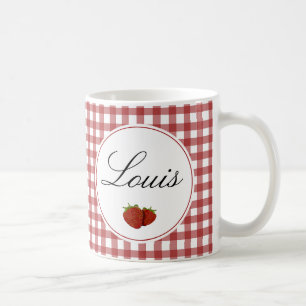 Taza De Café Personalizable Cute Strawberry