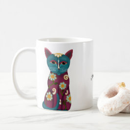 Taza De Café Personalizable Daisy Cat Mug