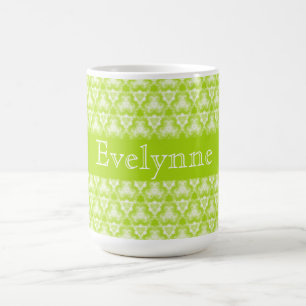Taza De Café Personalizable de espiral verde luminoso