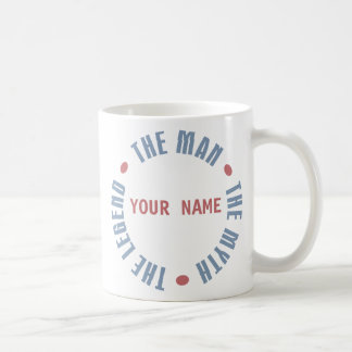 Taza De Café Personalizable de la leyenda del mito del hombre
