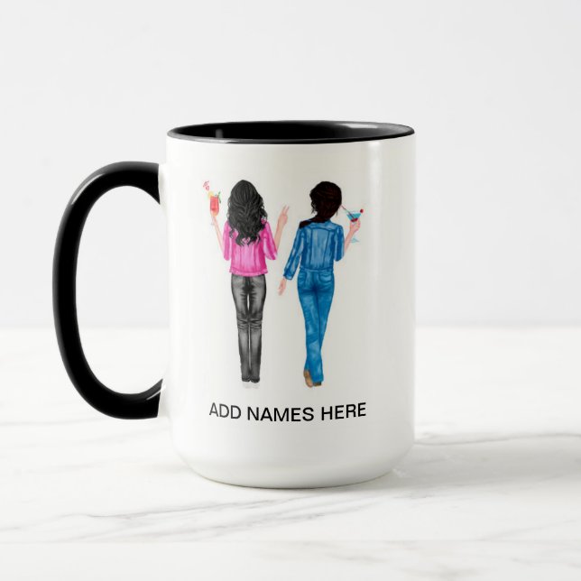 Taza de café personalizable de mejores amigos (Izquierda)