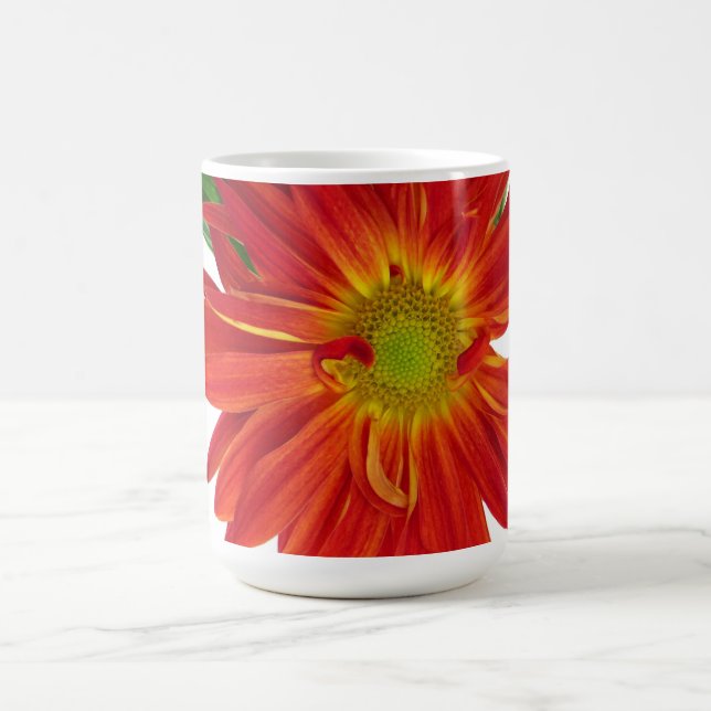 Taza De Café Personalizable de patrón de flor (Centro)
