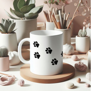 Taza De Café Personalizable de patrón de seguimiento de trazos