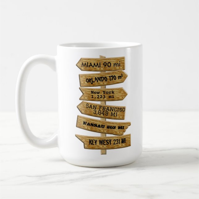 Taza De Café Personalizable de señalización de estilo "MASH" ve (Izquierda)