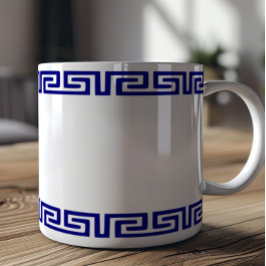 Taza De Café Personalizable del modelo griego minimalista VI