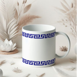 Taza De Café Personalizable del patrón griego minimalista IV