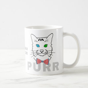 Taza De Café Personalizable divertido de Cat Purr