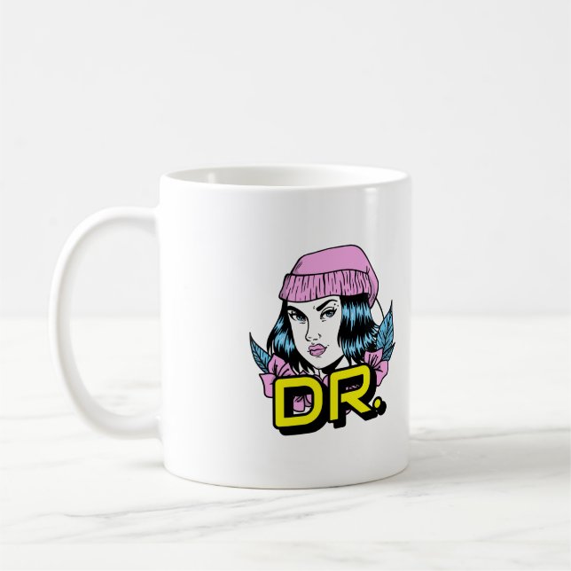 Taza De Café Personalizable Dr. PhD Médica Regalo de graduación (Izquierda)