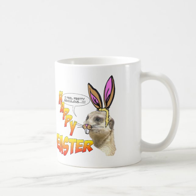 Taza De Café Personalizable Easter Meerkat Mug (Derecha)
