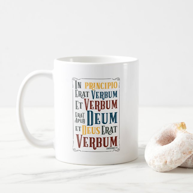 Taza De Café PERSONALIZABLE En Principio Erat Verbum (Con donut)