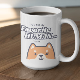 Taza De Café Personalizable Eres mi Humano Favorito 