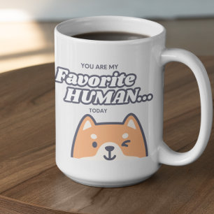 Taza De Café Personalizable Eres mi Humano Favorito