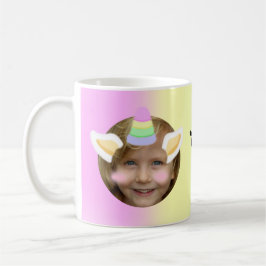Taza De Café Personalizable estilo Purikura de Kawaii Unicorn