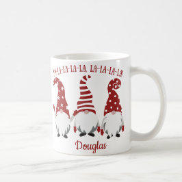 Taza De Café Personalizable Fa La La La La La Santas Gnomes
