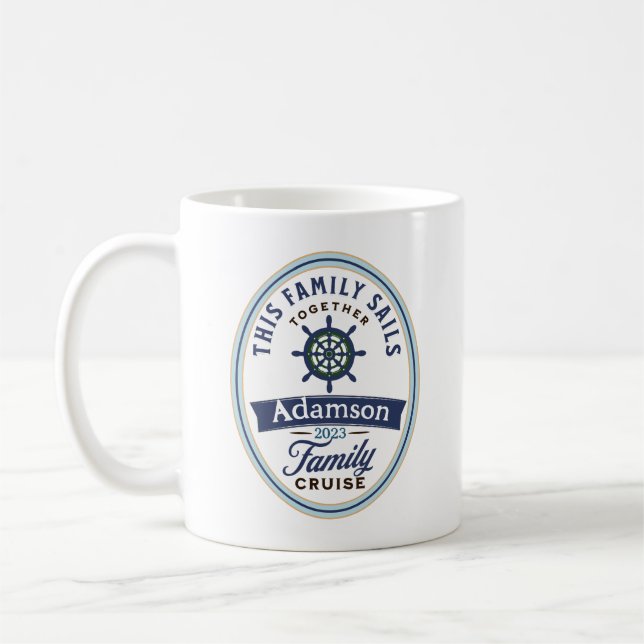 Taza De Café Personalizable Familia Cruise Mug (Izquierda)
