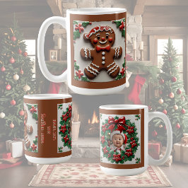 Taza De Café Personalizable Gingerbread Man navidades