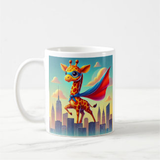 Taza De Café Personalizable Giraffe de Superheroína