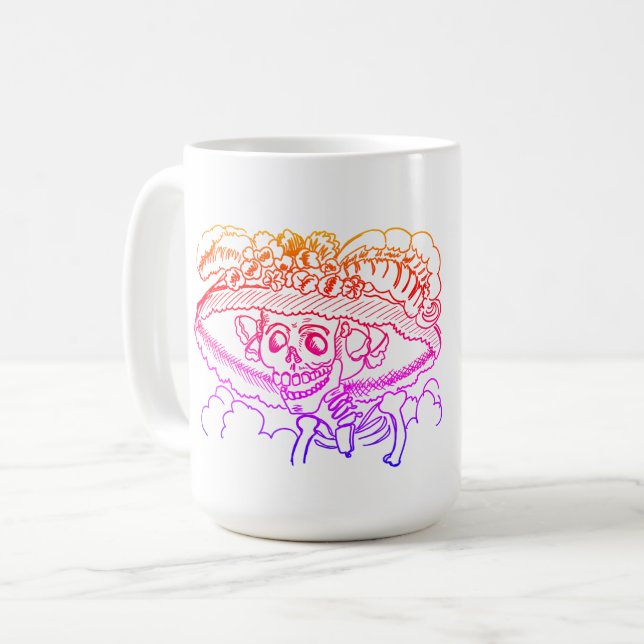 Taza De Café Personalizable Gracioso Derby Day 2024 Catrina Ske (Anverso izquierdo)