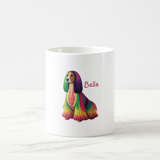Taza De Café Personalizable Hound Mug afgano (Centro)