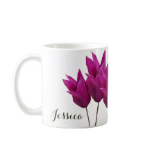 Personalizable Jessica nombre bonito tulipán rosa